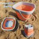 Children's beach folding bucket toy suit silicone soft rubber portable telescopic bucket water cross-border wholesale