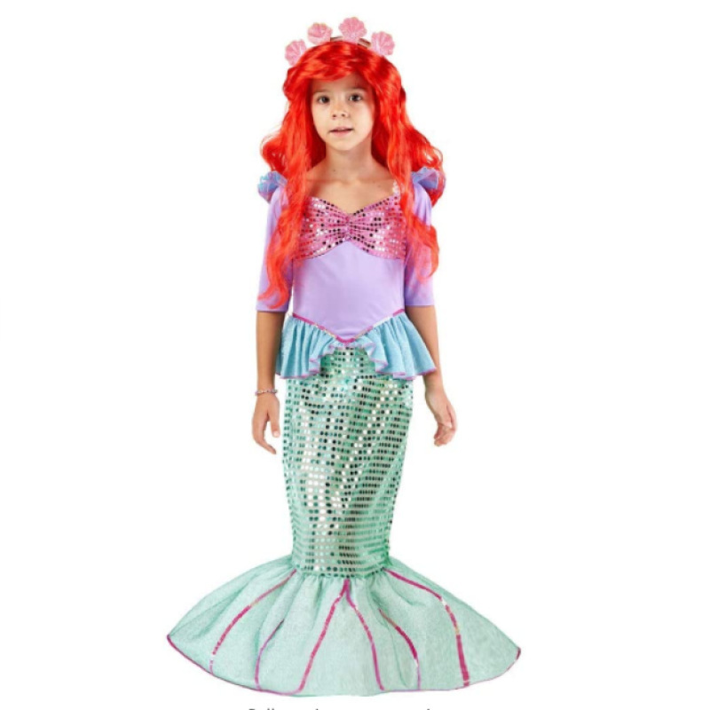 Cross Border European Mermaid Princess Dress Halloween Costume Girl Dress Cosplay Dress Dress Performance Dress