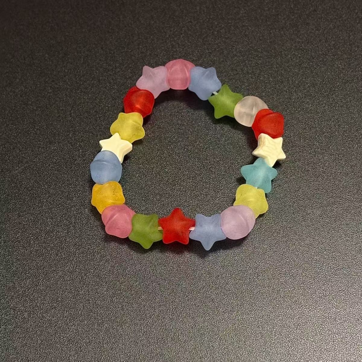 彩色磨砂星星手串