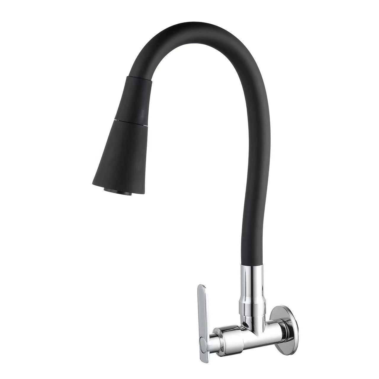 Grifo Monocomando Universal de Pared Acero Inoxidable para Cocina y Balcón