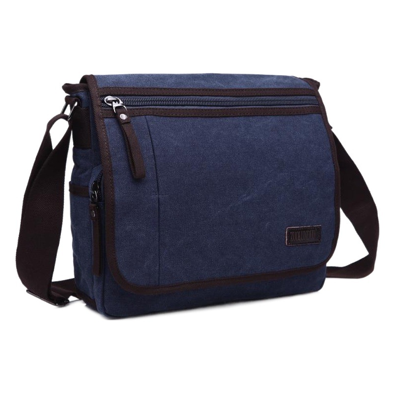 Korean Style Men's Casual Bag Trendyy Solid Color Men's Canvas Shoulder Bag Men's Crossbody Bag Brand Men's Bag Wholesale