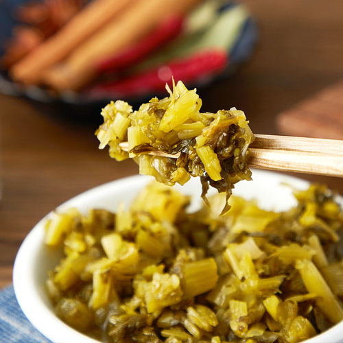 Bóhóng Little Vegetables Snow Mustard Pickled Vegetables 120g Ningbo Snow Mustard Side Dishes Braised Dishes Stir-fried Edamame Sauce Vegetables Pickled Vegetables Wholesale