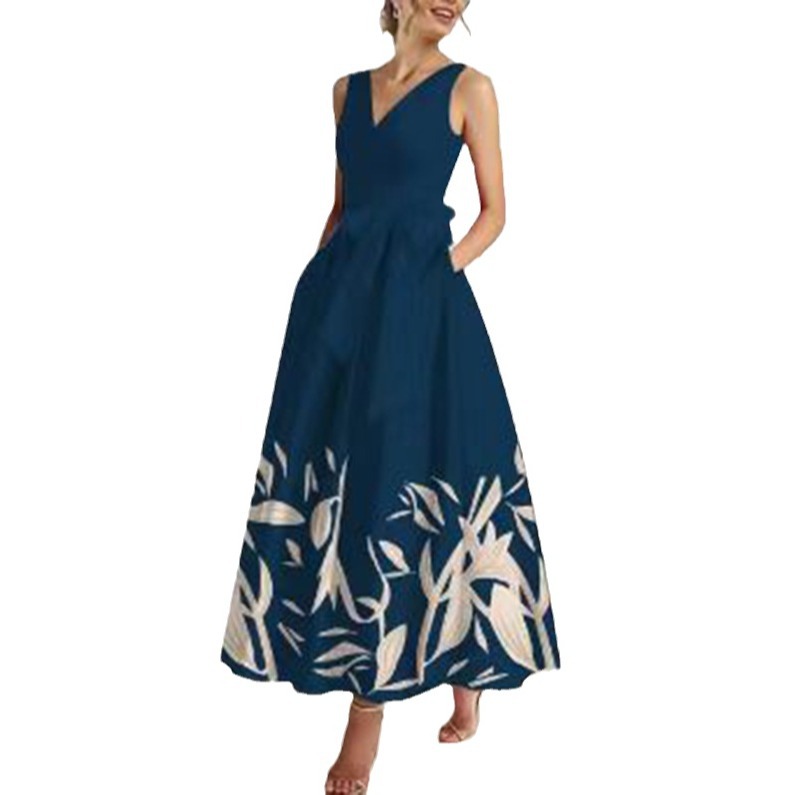 Elegant French-Inspired Evening Dress – V-Neck Long Sleeve A-Line Gown For Banquets & Daily Wear (XS-XXXL)_voghion.com