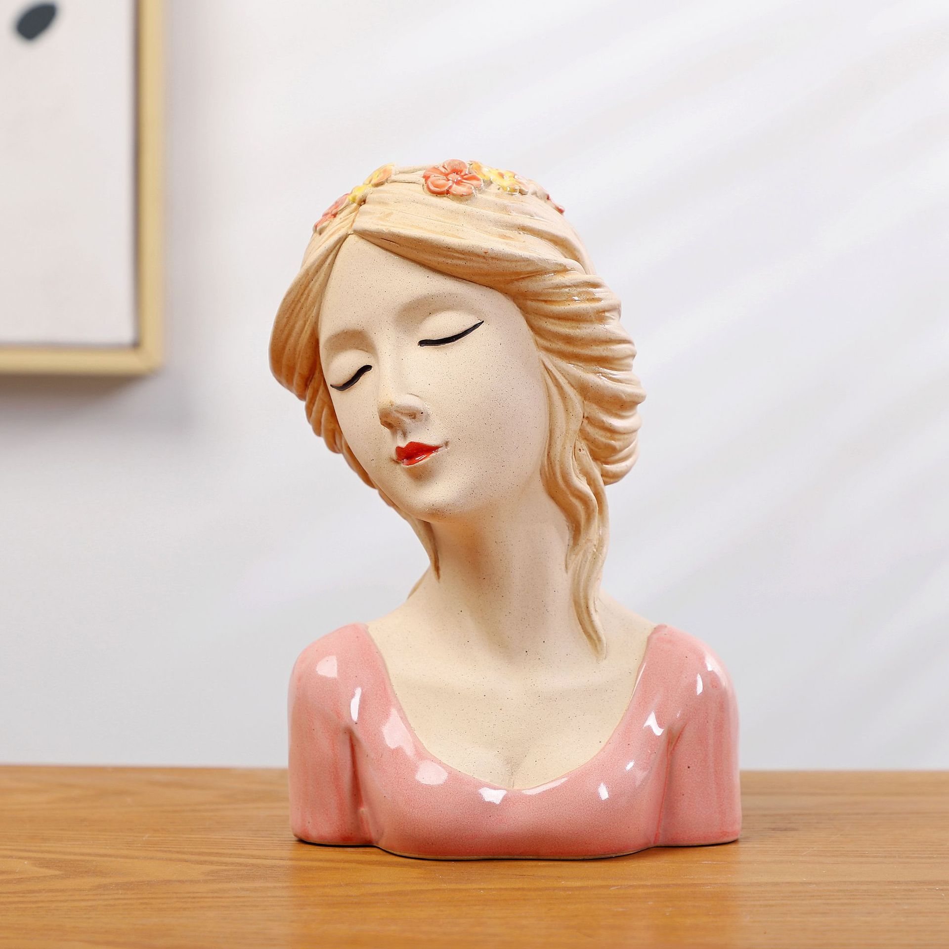 꽃가루 옷을 입은 소녀 14*11*22cm