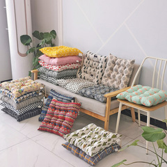 Factory Direct Wholesale Cotton-Like Linen Chair Cushion Strap Style Sofa Cushion Linen-Like Chair Pad Compressible for Packing