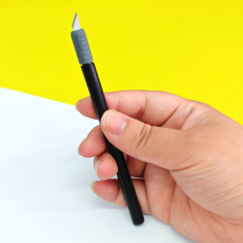 手账刻刀雕刻刀黑30度角剪纸橡皮章模型diy美工刀裁纸刀雕刻笔刀