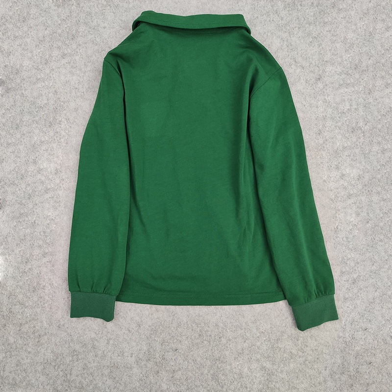 2024 nuevos niños camiseta de la escuela primaria calidad de los estudiantes drapeado de fondo camisa de Polo de manga larga jardín de infantes