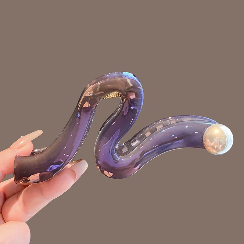 South Korea Designer Mermaid Ji Dream Granny Grey Shark Clip Grab Clip Hair Claw Hair Accessories for Women South Korea Designer Mermaid Ji Dream Granny Grey Shark Clip Grab Clip Hair Claw Hair Accessories for Women