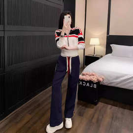 欧洲站休闲运动套装女秋冬季2024年新款时尚洋气小个子卫衣两件套