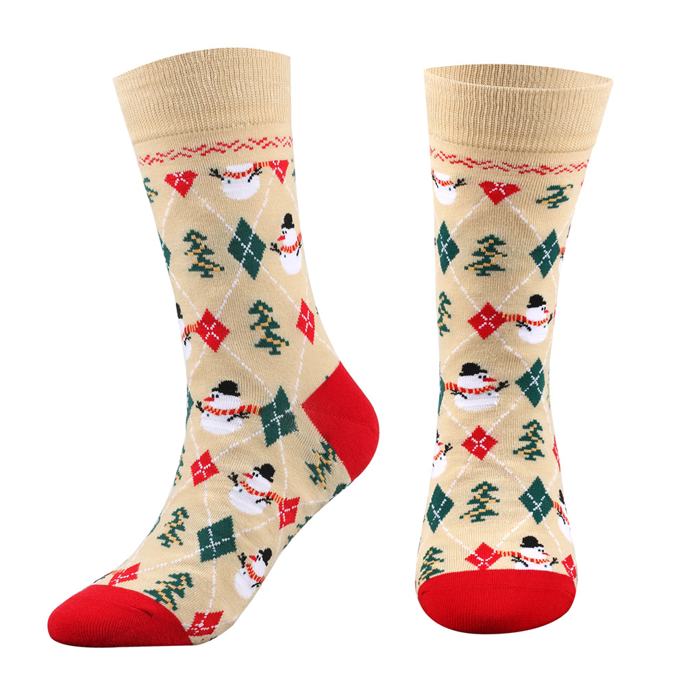 Women's Socks & Hosiery enlarged Christmas socks, large size men's socks, cotton socks, men's socks, women's socks, new Christmas mid tube socks trend_voghion.com