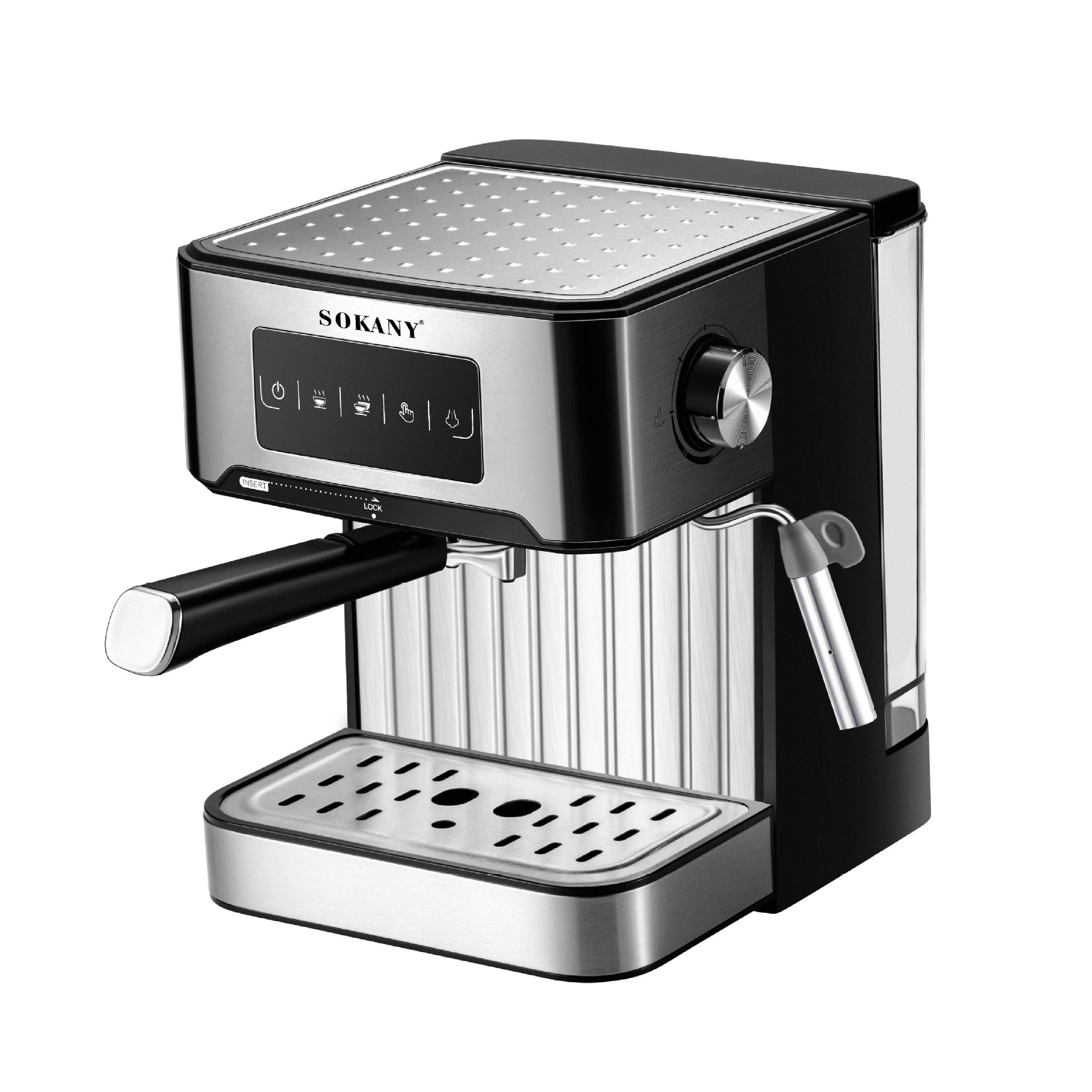 Hot-Selling Coffee Machine Italian Semi-Automatic Espresso Machine Touch Screen Steam Coffee Machine 04020Sokany