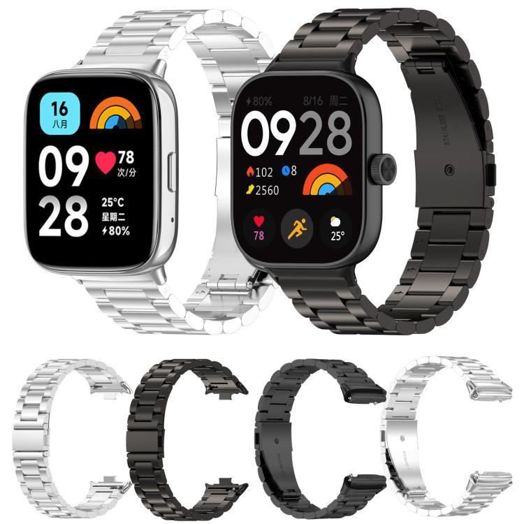 Correa de aleación de titanio de hebilla plana de tres plantas es adecuada para Xiaomi Band 9 Pro / Redmi Watch 5 / 4 / Xiaomi Band 9 / 8 / Redmi Wat