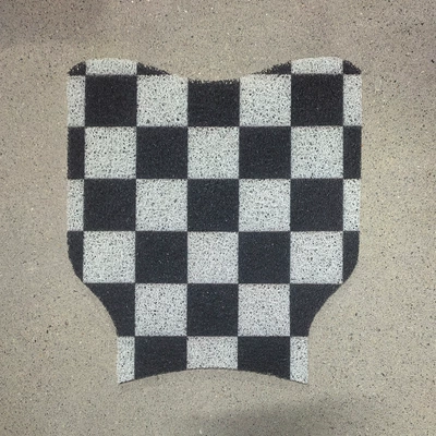 Electric vehicle foot mat — for Mavericks G400T Electric Vehicle - black-and-white-grid-mavericks-g400t