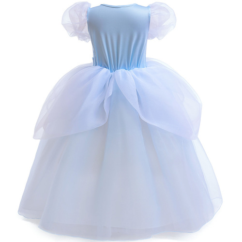 Foreign trade cosplay Cinderella princess dress women children's dress dress waist puffed dress bubble sleeve children's dress