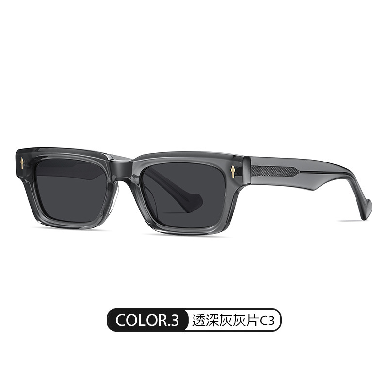 Gafas de montura cuadrada clásicas europeas y americanas S32108 Gafas de sol para conducir Gafas de sol polarizadas de hoja hecha a mano de ácido acético de moda