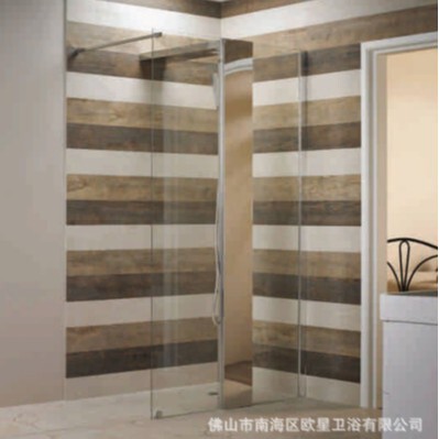 1-Outlet Georgian Simple Shower Room with Threshold-Free Design, Walk-In Hotel Shower Partition Including Shower Set