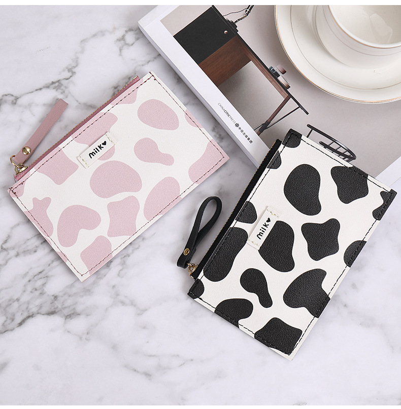 30g Weight Synthetic Leather Lining Material Zipper Closure Type Coin Purse Bags Type Business Occasion PU Leather Material Cows Pattern All Seasons Season Women'S Gender Fashion Style Square Shape Sewing Craft Fashion Cows Square Zipper Coin Purse 6
