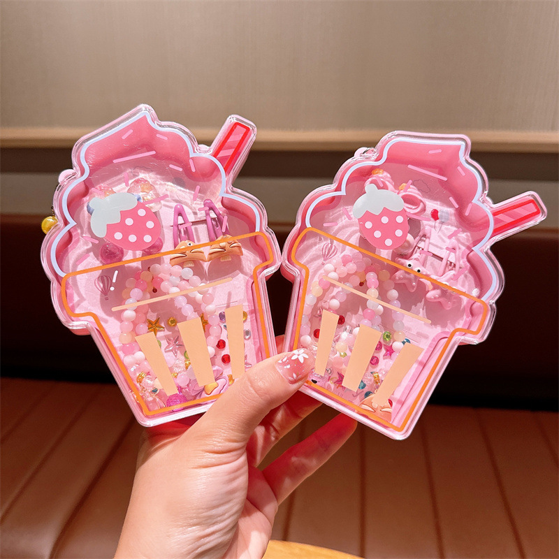 Beaded Design Cartoon Style Cute Cartoon Bow Knot Shell Resin Beaded Kid'S Earrings Necklace