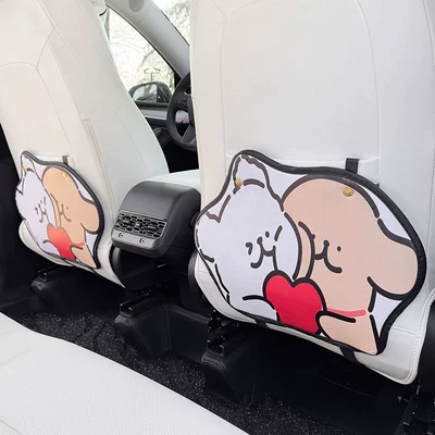 Line Puppy Style Cartoon Cute Chair back anti-kick pad - line-puppy-anti-kick-pad-2-sheets