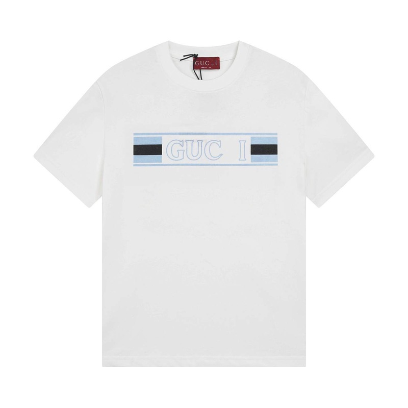 貿易クロスボーダー高品質GUホーム25SS新文字ロゴギタープリントTシャツ男女兼用ルーズ半袖貿易|undefined