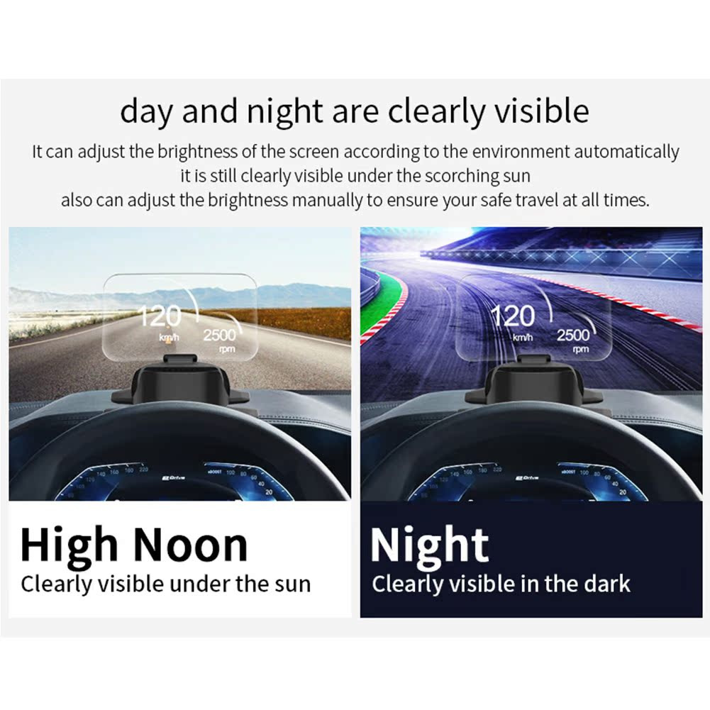 Multifunctional Smart Hud Head-Up Display Carplay Car Navigation Screen Projection Music Player Cigarette Lighter Universal
