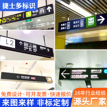 定 制地下车库悬挂发光吊牌灯箱商场超市医院导向广告指示牌