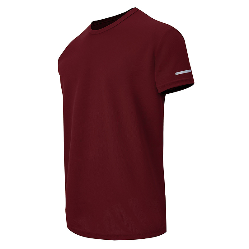 Summer Men's Solid Color Quick Drying Sports Short Sleeved Loose Running Mountaineering Casual T Shirt Fashion_voghion.com