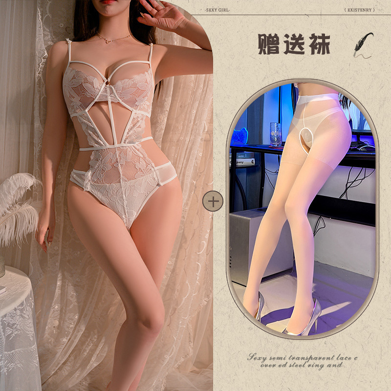 흰색 + 흰색 오픈 양말