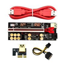 V016 带温度电压显示PCI-E 1X转16X显卡延长线pcie转接卡VER系列