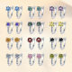 Original new moissanite earrings color zircon earrings a pair of cross-border wholesale s925 sterling silver earrings earrings female