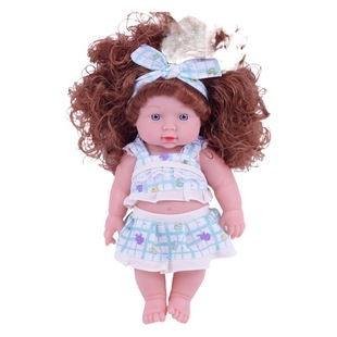 Plastic simulation baby doll bath doll soft glue housekeeping confinement training baby early education soothing toy