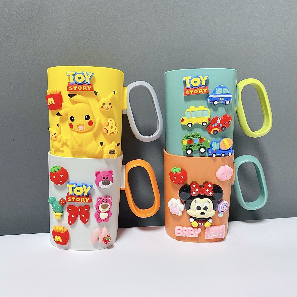 Taza de enjuague bucal taza de cepillo de dientes para niños creativo Red roja taza de cepillo de dientes pareja taza de lavado resistente a la caída niños y niñas estudiante hogar lindo