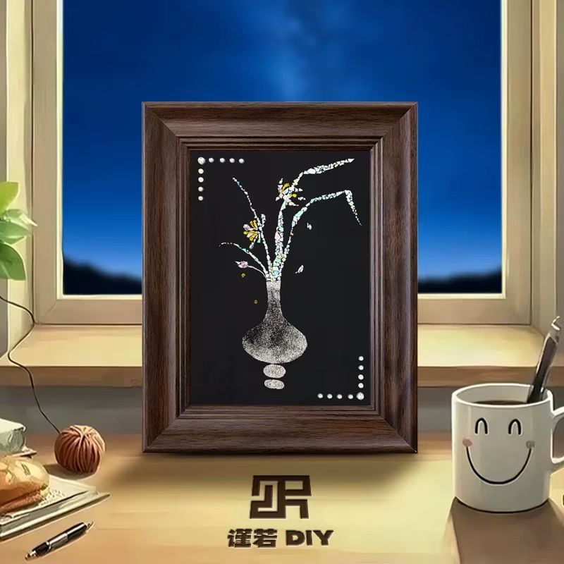 非遗蝴蝶螺钿画diy手工材料包拼贴立体画暖场团建沙龙活动礼物|undefined