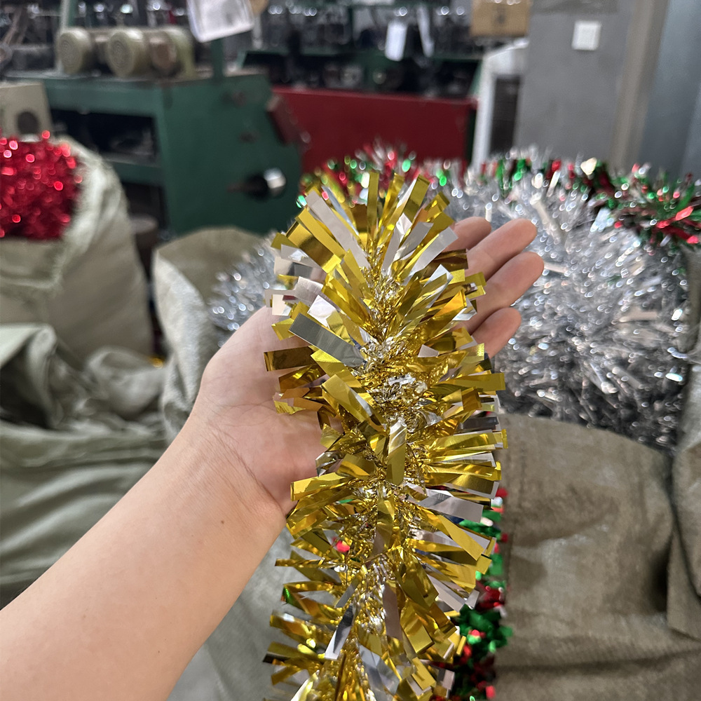 Transfronterizo Amazon explosivo diseño de Navidad decoración de hojas anchas fiestas de fiestas de lana 9cm2 metros de cifrado