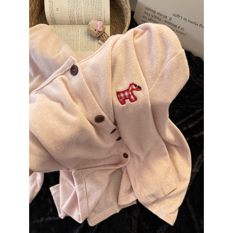 Pink Puppy Velvet Pajamas for Women Autumn and Winter New Loose Long-Sleeved Trousers Cartoon Casual Home Clothes Cross-Border Wholesale Pink Puppy Velvet Pajamas for Women Autumn and Winter New Loose Long-Sleeved Trousers Cartoon Casual Home Clothes Cross-Border Wholesale