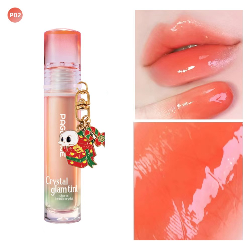 Transfronterizo PAGE VINE espejo de cristal lubricante labial, miel de agua de luz, lápiz labial puro, esmalte labial sin taza de comercio exterior
