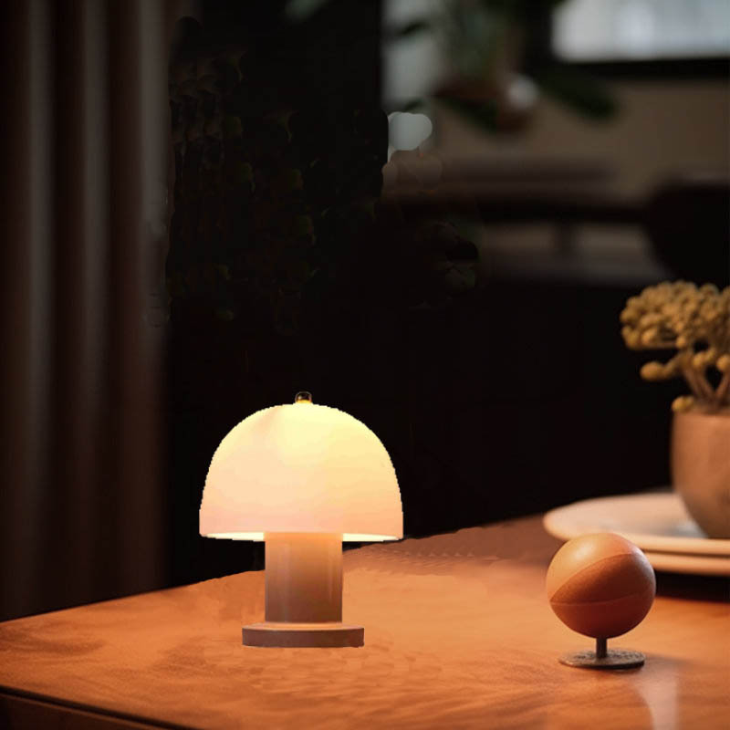 Luz de hongos transfronterizos nórdico hogar estudio ambiente de luz de red personalidad creativa dormitorio principal lámpara de cabecera