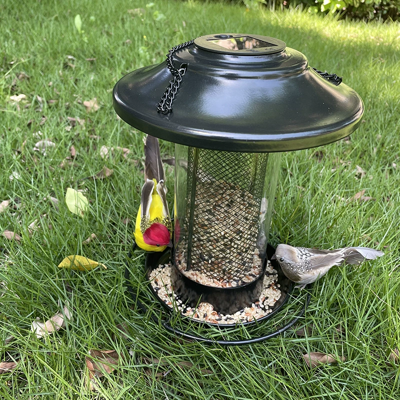 Новая трансграничная кормушка для птиц на открытом воздухе Висит простой Солнечный сад кормушка для птиц освещение