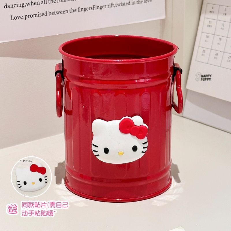 빨간색 연필꽂이 + 대형 입체 K 고양이