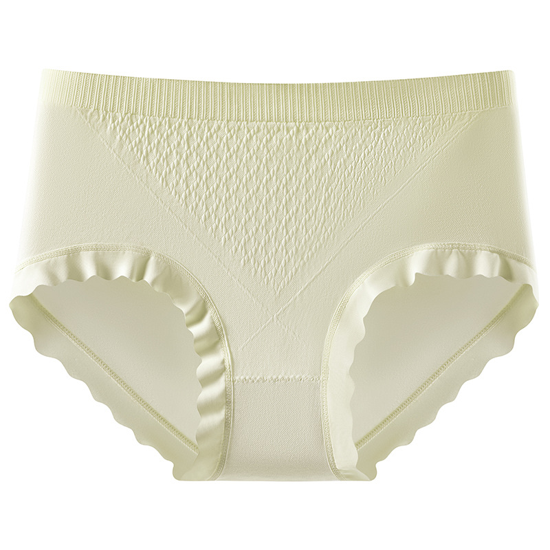 Abdomen y caderas, entrepierna antibacteriana de algodón puro, cintura media alta y sin costuras, calzoncillos sin costuras modales para niña otoño