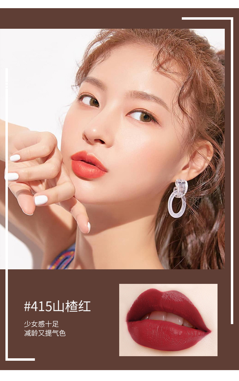 VIBELY Dual-head Lipstick Raincoat Non-stick Cup Long-lasting matte Bright Red 999 Lipstick Two-in-one Lip Gloss undefined