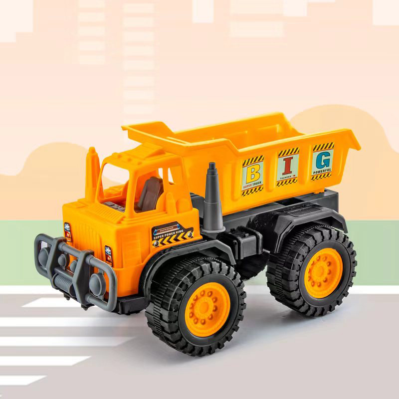 Children's puzzle simulation sliding large engineering truck transport truck excavator mixer boy toy wholesale stall