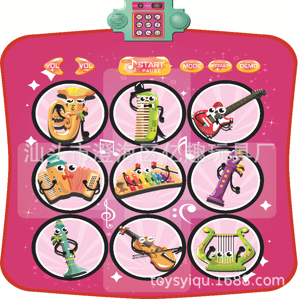 新品跨境电商 男孩女孩款 音乐儿童跳舞毯游戏毯闯关升级生日礼物