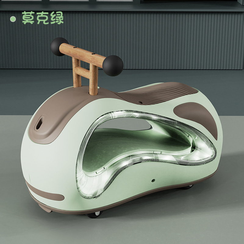 Coche de patinaje de maní para niños de 1 - 3 años de edad, coche de patinaje para niños y niñas se puede sentar en un coche de juguete anti-rollback deslizante