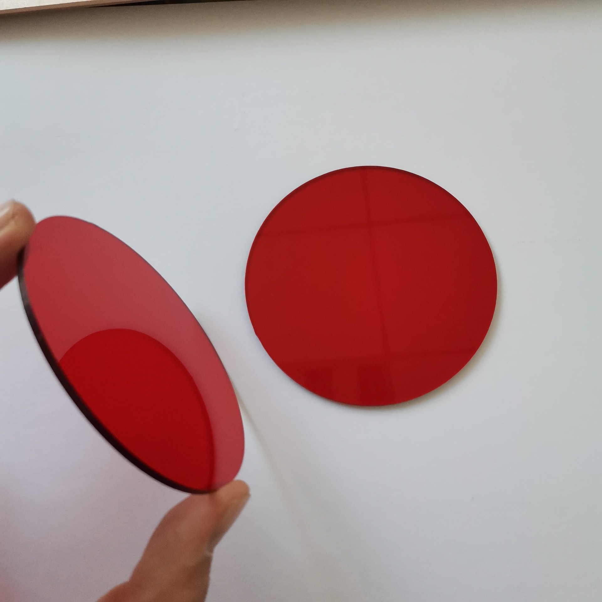 手电筒彩色镜片 隧道灯户外景观LED灯红黄蓝绿半透光彩色亚克力片