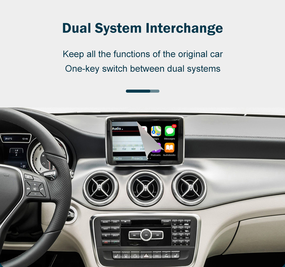RoadTop Wireless Apple CarPlay Is Suitable for Mercedes-benz NTG4.5/4.7 Decoder Module Decoder Box