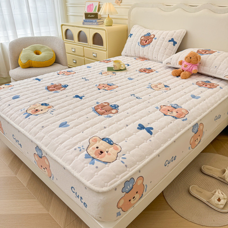 Clase A nuevo tipo de cama de algodón de leche caliente, cama de invierno más gruesa, colchón de cama de algodón caliente, cojín de algodón más cama de algodón