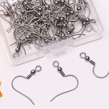 不锈钢球线圈鱼耳环钩扣耳钩耳线珠连接钩用于 DIY 珠宝制作