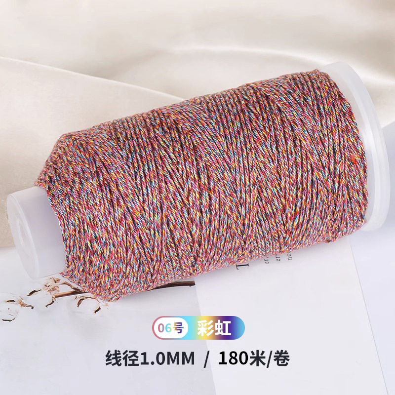 タオ五色ロープ手織りロープセクション染め星空手こね綿糸大ロールハンドロープ diy ジュエリーアクセサリー材料ロープ|undefined