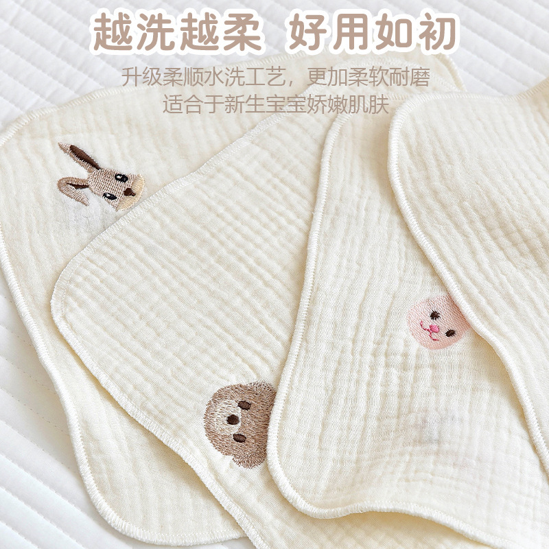 新入生の赤ちゃんの純綿のガーゼのよだれタオルの赤ちゃんの小さい方のタオルは口の幼稚園の子供のよだれかけの洗面器のハンカチを囲みます。|undefined
